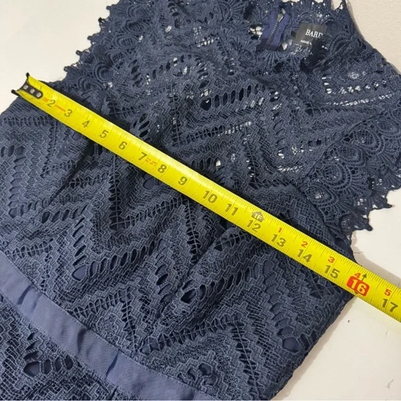 Bardot Navy Lace cocktail Dress - Picture 6 of 9